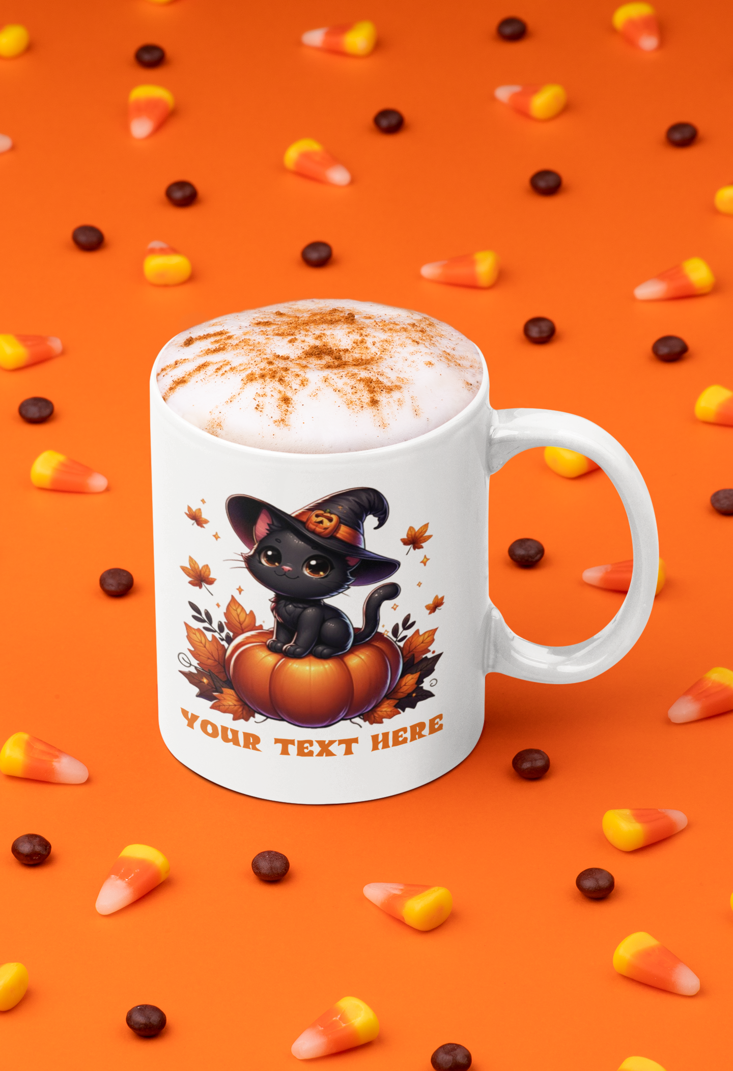 Personalized Halloween Cat Mug,