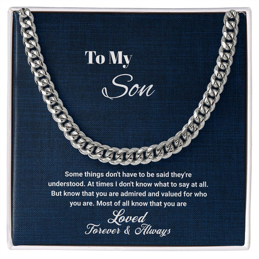 Gift For Son Chain Link: Loved Forever And Always