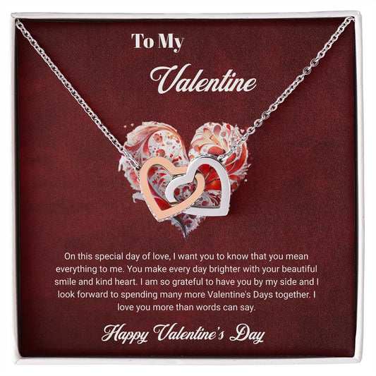 Gift For Valentine's | Interlocking Hearts Necklace | More Than Words Can Say